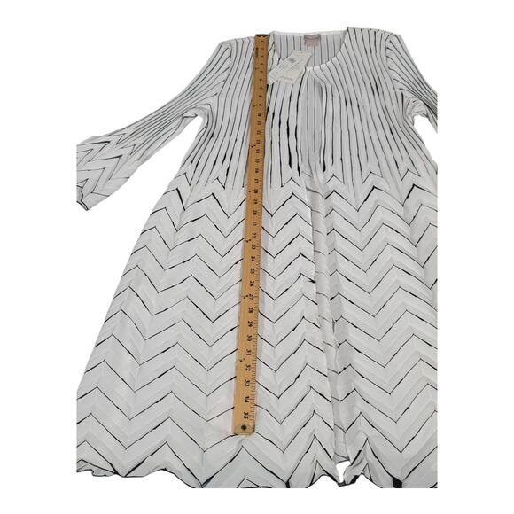 NWT Chico's Pleated 3/4 Bell Sleeve Cardigan Jacket Travelers  Women's SZ 8/10 M - Picture 9 of 13